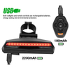 Greenpedel High Quality 85 LUX Smart Taka LED-takavalo kaukosäätimellä ja ladattavalla akulla